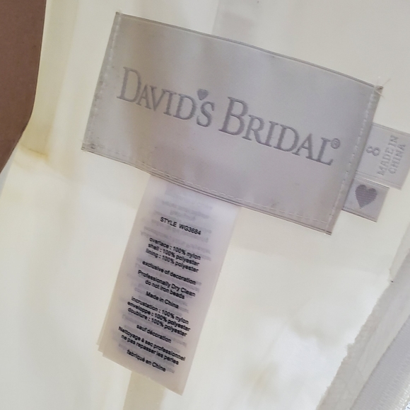 ¾ Sleeve All Over Lace Trumpet Wedding Dress-Size 6/8 - Picture 12 of 17